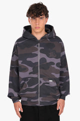 BOXY ZIPPER CAMOUFLAGE ANTHRACITE