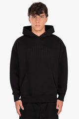 DROPSIZE CORD OUTLINE HOODIE BLACK