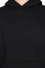 DROPSIZE CORD OUTLINE HOODIE BLACK