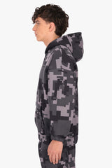 CAMO ZIPPER BLACK ACID WASH