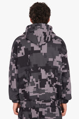 CAMO ZIPPER BLACK ACID WASH