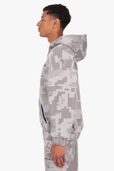 CAMO ZIPPER GREY ACID WASH
