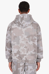 CAMO ZIPPER GREY ACID WASH