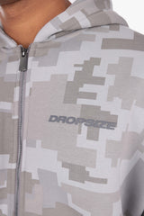CAMO ZIPPER GREY ACID WASH