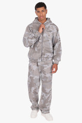 CAMO ZIPPER GREY ACID WASH