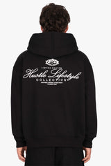 HEAVY OVERSIZE HUSTLE LIFESTYLE HOODIE BLACK