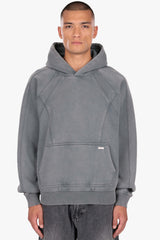 DROPSIZE SEAM HOODIE WASHED GREY