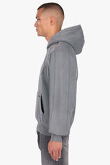 DROPSIZE SEAM HOODIE WASHED GREY