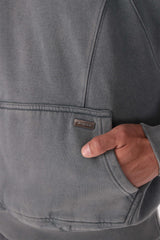 DROPSIZE SEAM HOODIE WASHED GREY