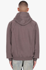 DROPSIZE SEAM HOODIE WASHED BROWN