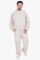 DROPSIZE SIDE STRIPE TRACK PANTS LIGHT GREY