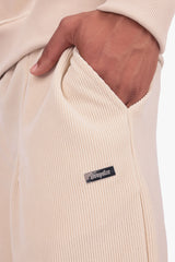 STRUCTURED JOGGER CREAM WHITE