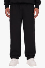 DOUBLE KNIT OPEN LEG JOGGER BLACK