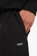 DOUBLE KNIT OPEN LEG JOGGER BLACK