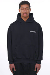 HEAVY OVERSIZE STAY STRONG HOODIE BLACK