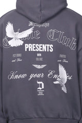 HEAVY OVERSIZE ENEMIES HOODIE STEEL GREY