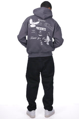 HEAVY OVERSIZE ENEMIES HOODIE STEEL GREY