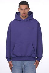 HEAVY OVERSIZE EMBO HOODIE SKIPPER BLUE