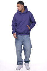 HEAVY OVERSIZE EMBO HOODIE SKIPPER BLUE