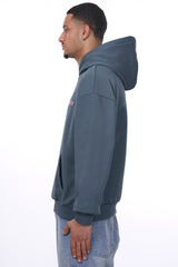 HEAVY OVERSIZE EMBO HOODIE STORMY WEATHER