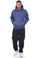 HEAVY OVERSIZE EMBO HOODIE FLINT STONE