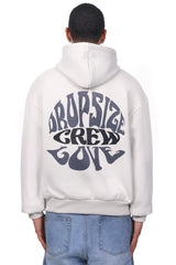 HEAVY OVERSIZE CREWLOVE HOODIE LIGHT GREY
