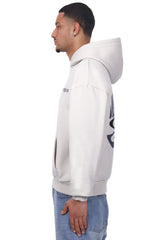 HEAVY OVERSIZE CREWLOVE HOODIE LIGHT GREY