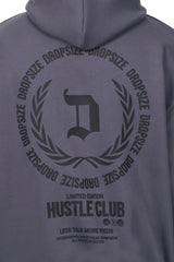 HEAVY OVERSIZE HUSTLE CLUB HOODIE STEEL GREY