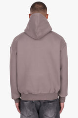 HEAVY OVERSIZE METAL PATCH HOODIE DRIFTWOOD