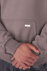 HEAVY OVERSIZE METAL PATCH HOODIE DRIFTWOOD