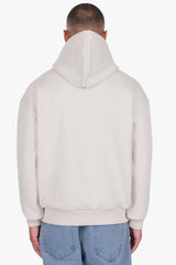 HEAVY OVERSIZE EMBO HOODIE LIGHT GREY