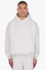 HEAVY OVERSIZE HD LOGO HOODIE GREY MELANGE