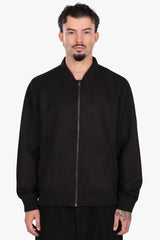 SUEDE BOMBER JACKET BLACK