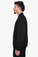 SUEDE BOMBER JACKET BLACK