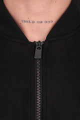 SUEDE BOMBER JACKET BLACK