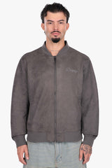 SUEDE BOMBER JACKET ANTHRACITE