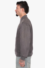 SUEDE BOMBER JACKET ANTHRACITE