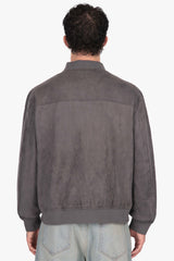 SUEDE BOMBER JACKET ANTHRACITE