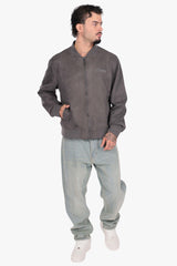 SUEDE BOMBER JACKET ANTHRACITE