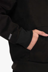 SUEDE HOODIE BLACK