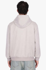 SUEDE BOMBER JACKET LIGHT GREY