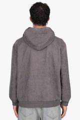 SUEDE BOMBER JACKET ANTHRACITE