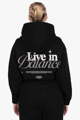 LIFE IN BALANCE WOMEN HOODIE BLACK