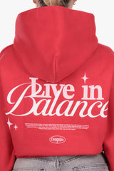 LIFE IN BALANCE WOMEN HOODIE RED