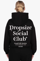 DROPSIZE SOCIAL CLUB WOMEN HOODIE BLACK