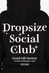 DROPSIZE SOCIAL CLUB WOMEN HOODIE BLACK
