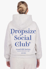 DROPSIZE SOCIAL CLUB WOMEN HOODIE GREY MELANGE