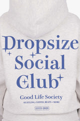 DROPSIZE SOCIAL CLUB WOMEN HOODIE GREY MELANGE