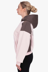 TWO TONE WOMEN HOODIE PINK