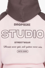 TWO TONE WOMEN HOODIE PINK